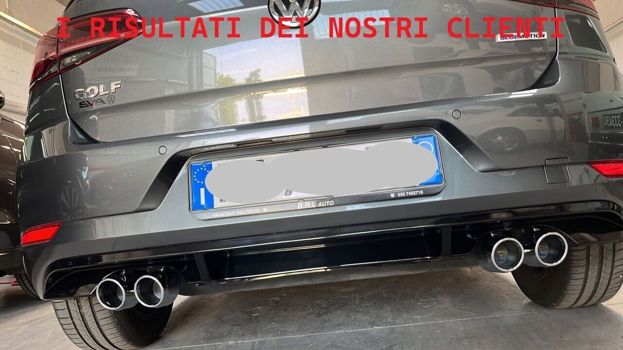 DIFFUSORE ADATTO PER VW GOLF 7.5 LOOK RLINE TERMINALI 2+2 (LISCIO)