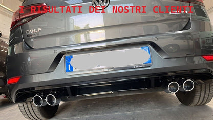 DIFFUSORE ADATTO PER VW GOLF 7.5 LOOK RLINE TERMINALI 2+2 (LISCIO)