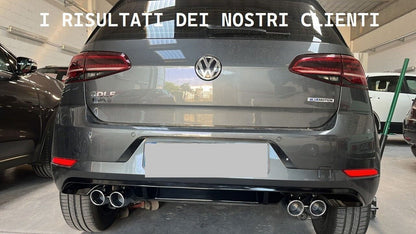 DIFFUSORE ADATTO PER VW GOLF 7.5 LOOK RLINE TERMINALI 2+2 (LISCIO)