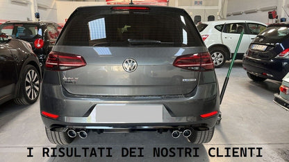 DIFFUSORE ADATTO PER VW GOLF 7.5 LOOK RLINE TERMINALI 2+2 (LISCIO)
