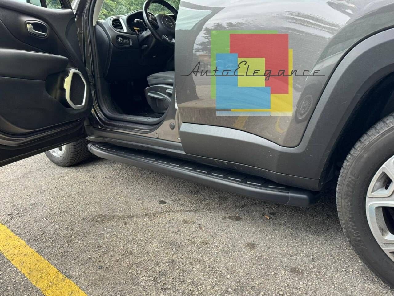 PEDANE LATERALI ADATTE PER JEEP RENEGADE DESIGN SPORTIV LOOK NERO