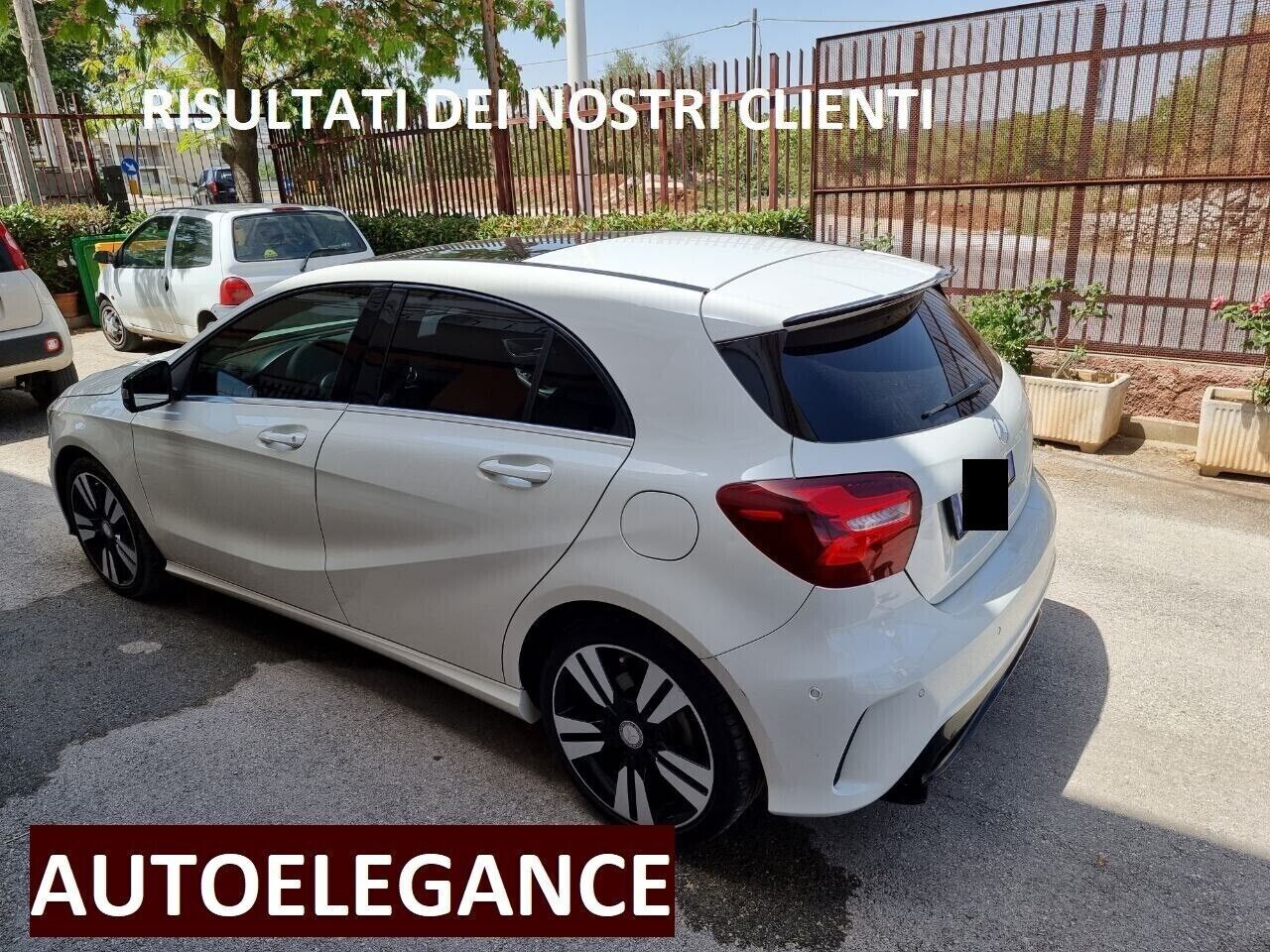 ROOF SPOILER WING SUITABLE FOR MERCEDES-BENZ A-CLASS W176 GLOSSY BLACK LOOK 