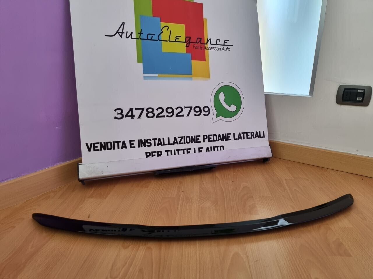 ROOF SPOILER WING SUITABLE FOR MERCEDES-BENZ A-CLASS W176 GLOSSY BLACK LOOK 