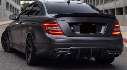 DIFFUSORE ADATTO PER MERCEDES CLASSE C W204 AMG 12-14 LOOK NERO DESIGN SPORTIVO