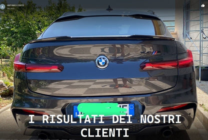 SPOILER BAGAGLIAIO ADATTO PER BMW X4 G02 2018+ LOOK M COMPETITION NERO LUCIDO