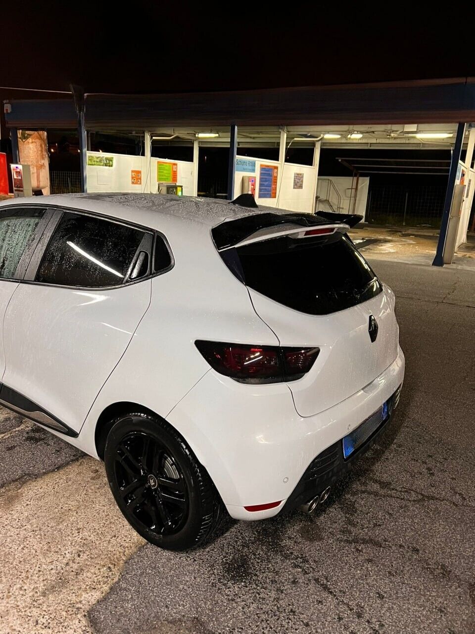 SPOILER SUITABLE FOR RENAULT CLIO 4 IV 2012-2018 GLOSSY BLACK LOOK CUP