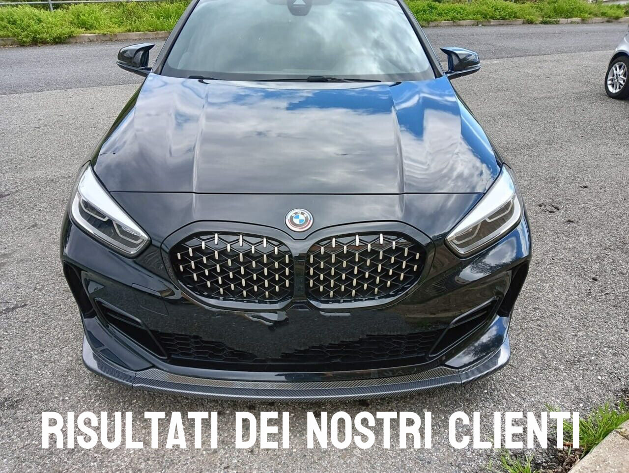 GRIGLIA ANTERIORE PER BMW SERIE 1 F40 LOOK M PERFORMANCE SATINATA DIAMANTATA