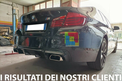 DIFFUSORE ADATTO PER BMW SERIE 5 F10 F11 LOOK M5 VORSTAINER NERO LUCIDO