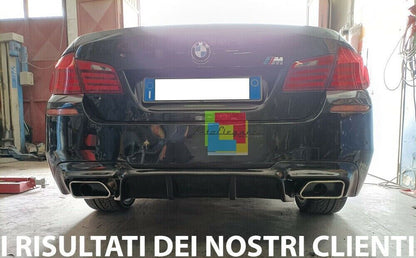 DIFFUSORE ADATTO PER BMW SERIE 5 F10 F11 LOOK M5 VORSTAINER NERO LUCIDO