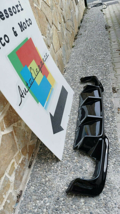 DIFFUSORE ADATTO PER BMW SERIE 5 F10 F11 LOOK M5 VORSTAINER NERO LUCIDO