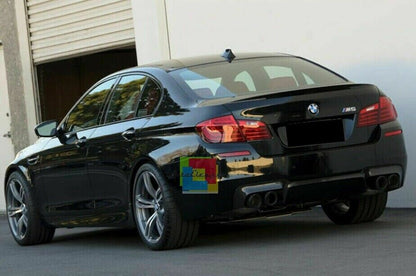DIFFUSORE ADATTO PER BMW SERIE 5 F10 F11 LOOK M5 VORSTAINER NERO LUCIDO