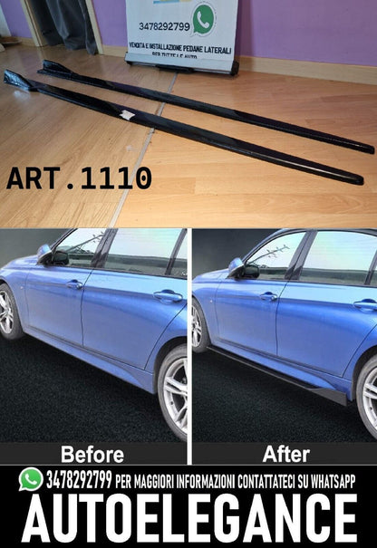 UNDER SKIRTS SUITABLE FOR BMW F30 F31 F32 F33 F36 GLOSSY BLACK (WITH MUSTACHE) 1110
