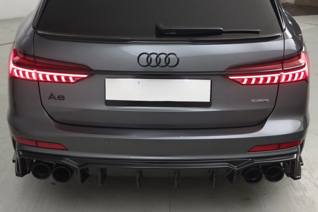 DIFFUSORE ADATTO PER AUDI A6 C8 2018+ SLINE S6 NERO LUCIDO