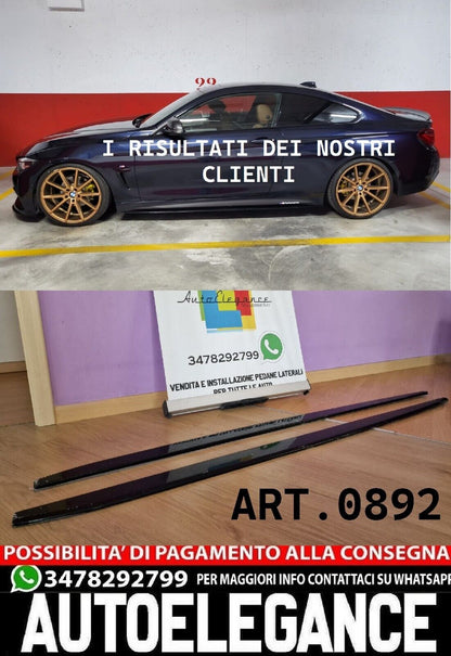 SOTTO MINIGONNE LATERALI ABS NERO ADATTE PER BMW SERIE 3 e92 e93 coupe cabrio