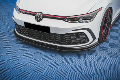 SPLITTER SUITABLE FOR VW GOLF 8 GTI GTD RLINE LOOK GLOSSY BLACK SPORTY DESIGN 