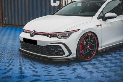 SPLITTER SUITABLE FOR VW GOLF 8 GTI GTD RLINE LOOK GLOSSY BLACK SPORTY DESIGN 