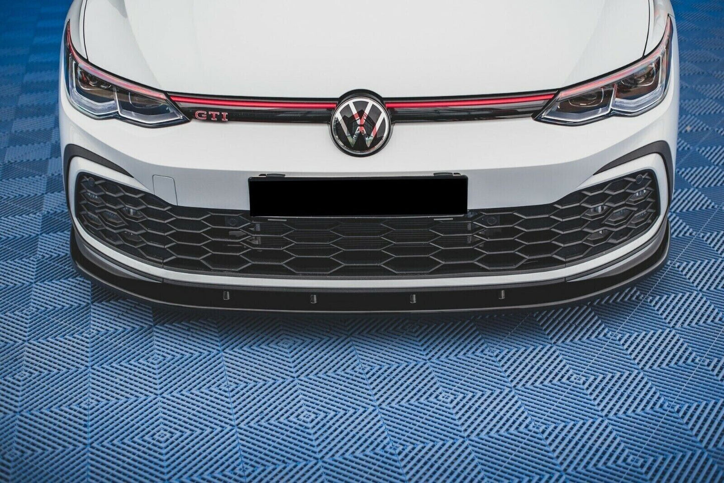 SPLITTER SUITABLE FOR VW GOLF 8 GTI GTD RLINE LOOK GLOSSY BLACK SPORTY DESIGN 