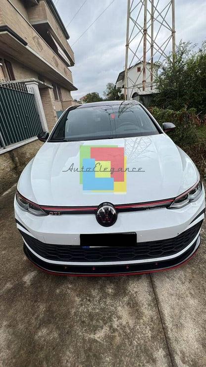 SPLITTER SUITABLE FOR VW GOLF 8 GTI GTD RLINE LOOK GLOSSY BLACK SPORTY DESIGN 