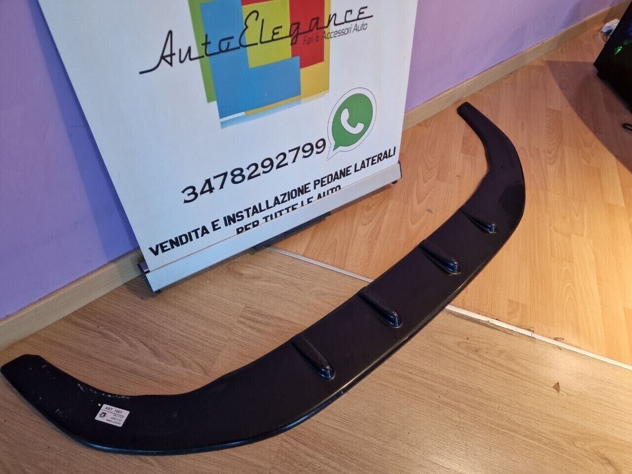 SPLITTER SUITABLE FOR VW GOLF 8 GTI GTD RLINE LOOK GLOSSY BLACK SPORTY DESIGN 