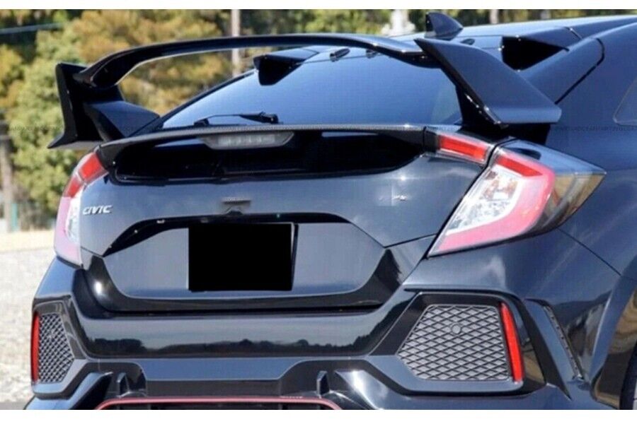 SPOILER ADATTO PER Honda Civic 10 hatchback 2016-20 SPOILER ABS base nera