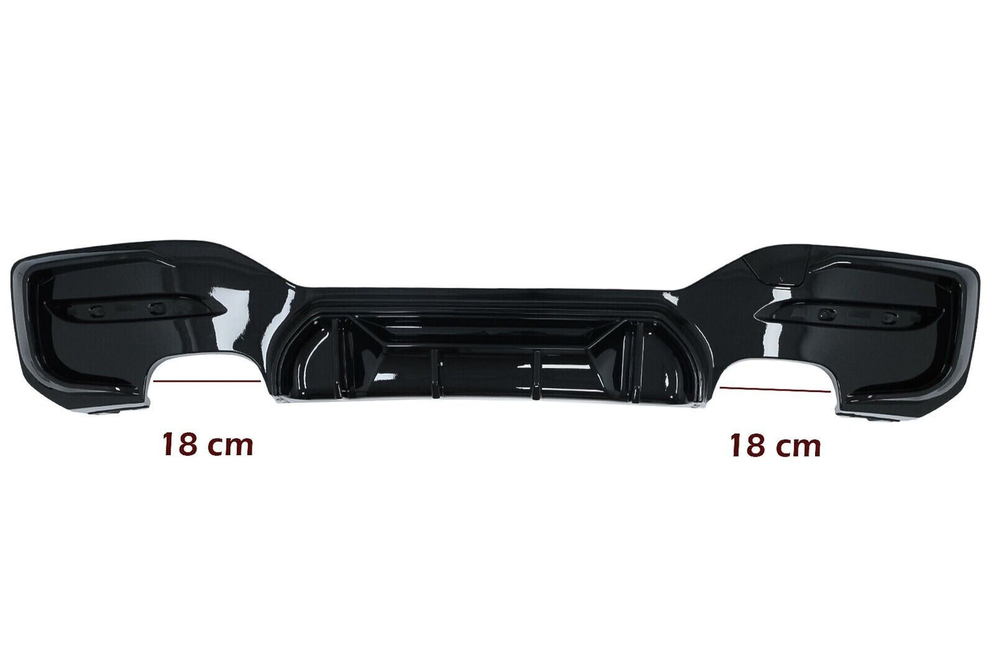 Diffusore Paraurti Doppia Uscita ADATTO per BMW Serie 1 F20 F21 LCI 15-19 Nero