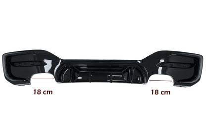 Diffusore Paraurti Doppia Uscita ADATTO per BMW Serie 1 F20 F21 LCI 15-19 Nero