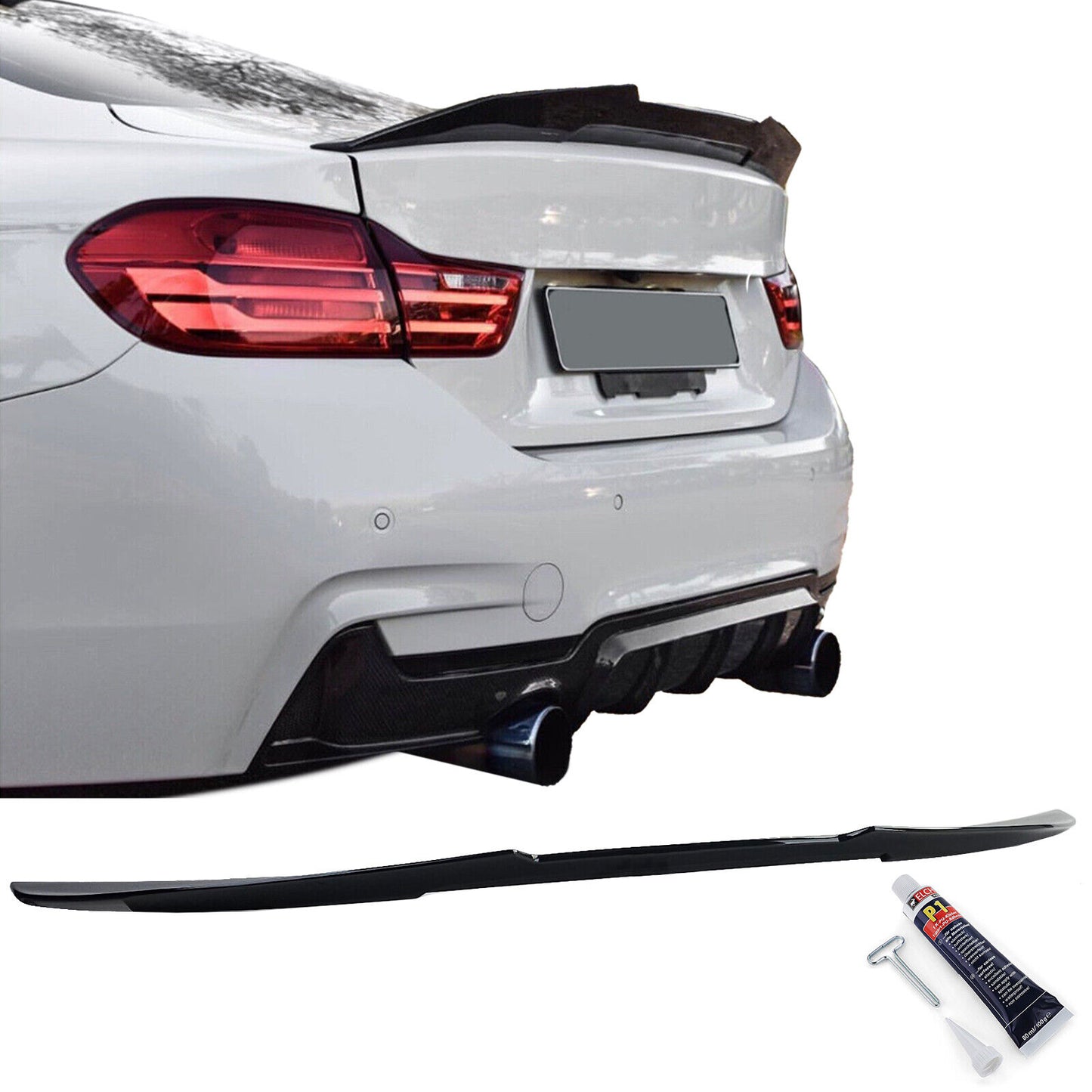 Rear Spoiler Ducktail Carbon Look Suitable for BMW 4 Series F32 Coupe 2013-20 