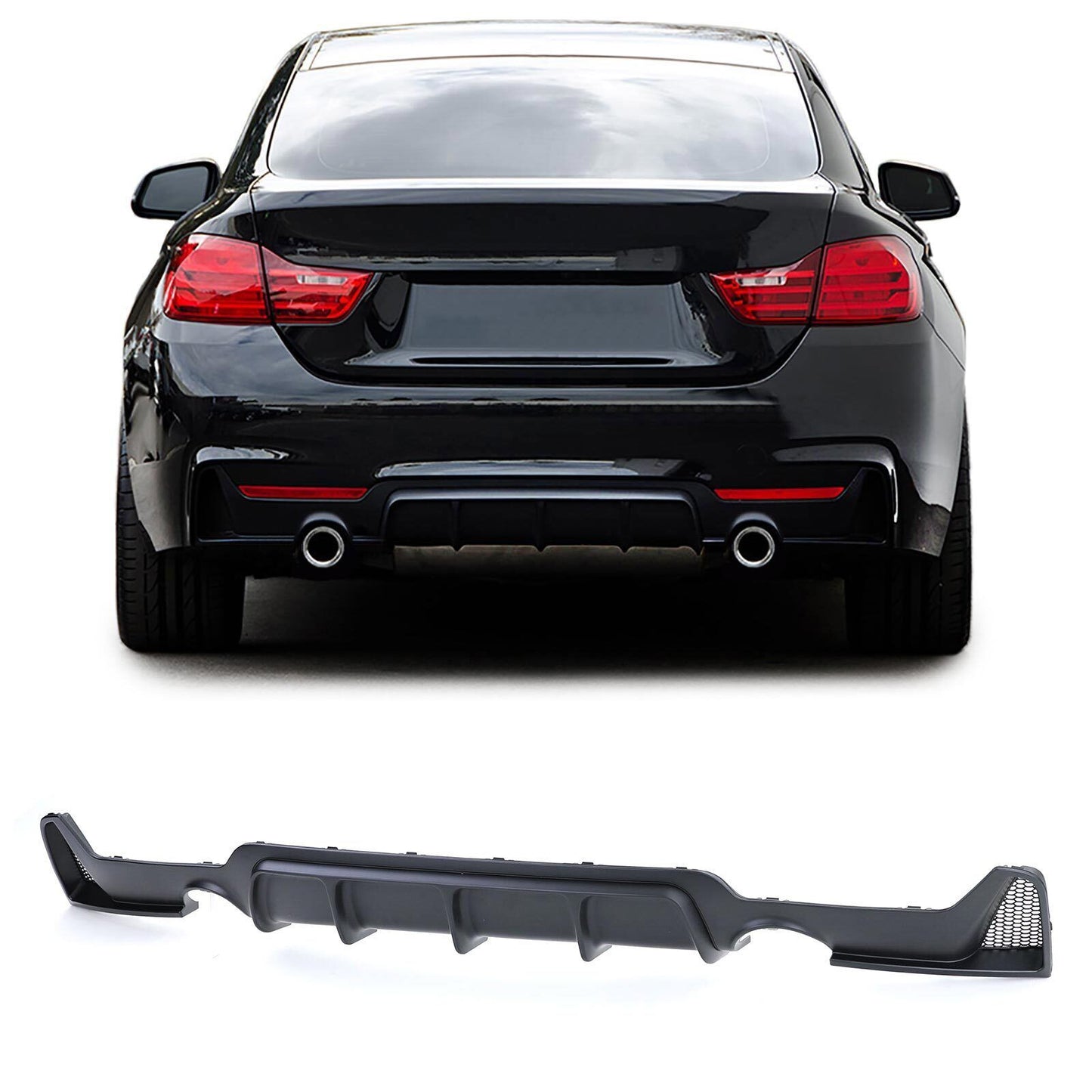 Diffusore posteriore Performance nero opaco adatto per serie 4 BMW F32 F33 F36 435i 440i
