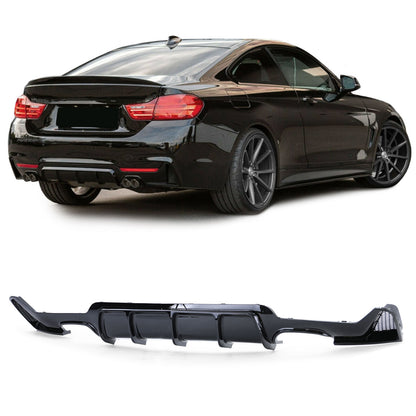 Diffusore posteriore performance lucido doppio tubo adatto per BMW SERIE 4