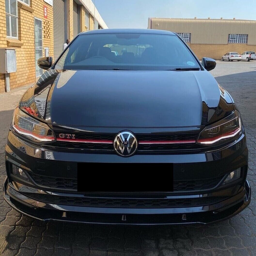 ⭐VW POLO SPLITTER AW1 2017+ LOOK STANDARD EVO NERO LUCIDO⭐