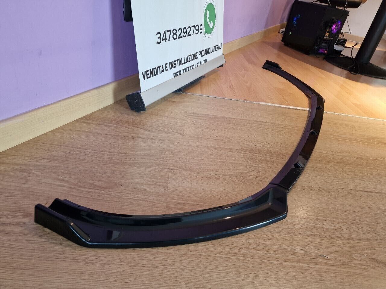 ⭐VW POLO SPLITTER AW1 2017+ STANDARD LOOK EVO GLOSSY BLACK⭐ 
