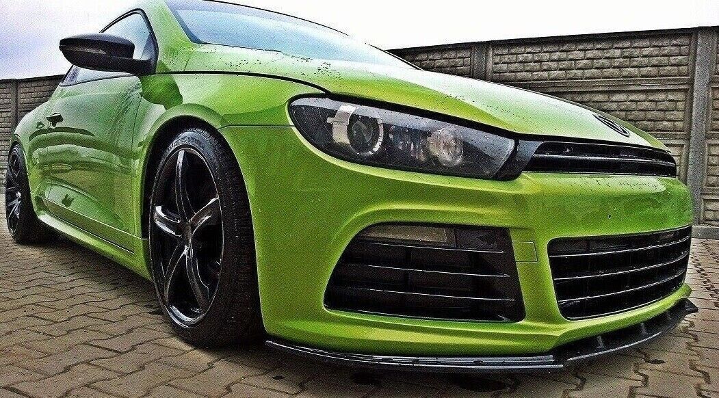 FRONT SPLITTER GLOSSY BLACK ABS SUITABLE FOR VW SCIROCCO RLINE 