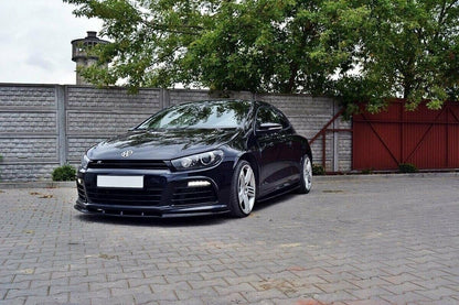 FRONT SPLITTER GLOSSY BLACK ABS SUITABLE FOR VW SCIROCCO RLINE 