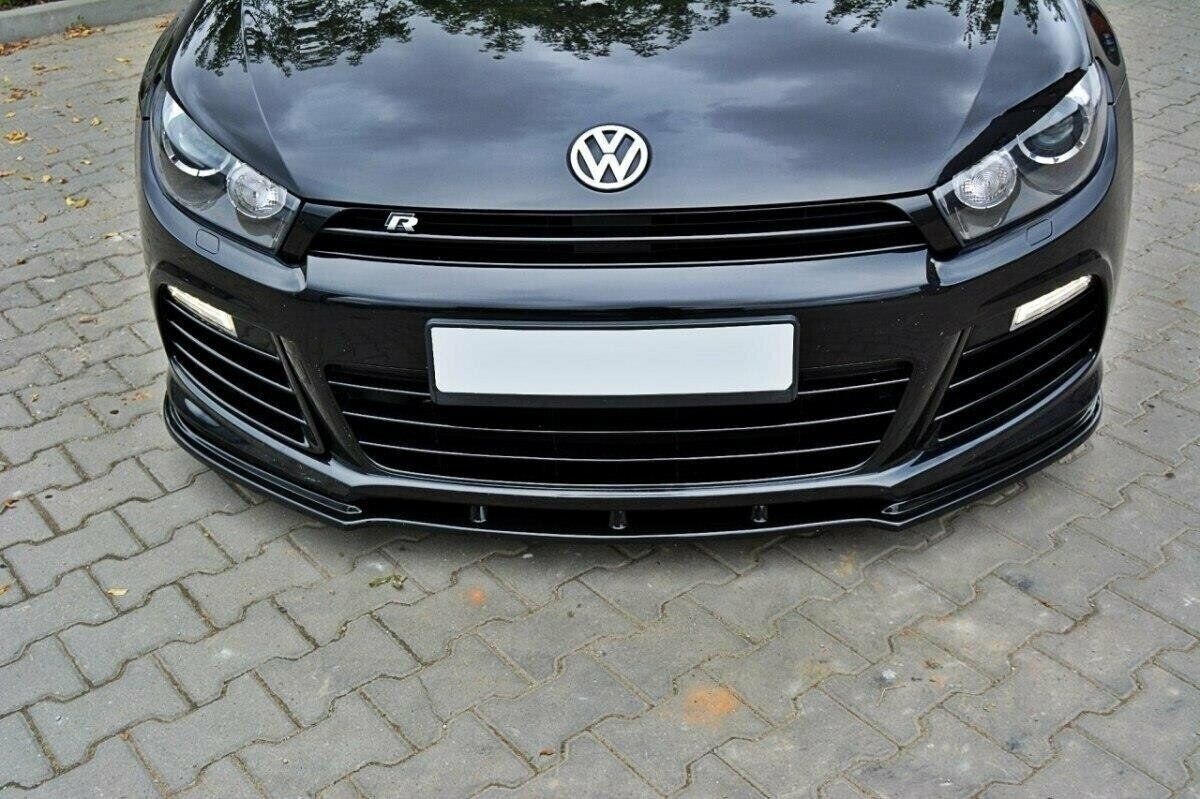 FRONT SPLITTER GLOSSY BLACK ABS SUITABLE FOR VW SCIROCCO RLINE 