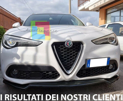 SPLITTER ADATTO PER ALFA ROMEO STELVIO LOOK NERO LUCIDO DESIGN SPORTIVO