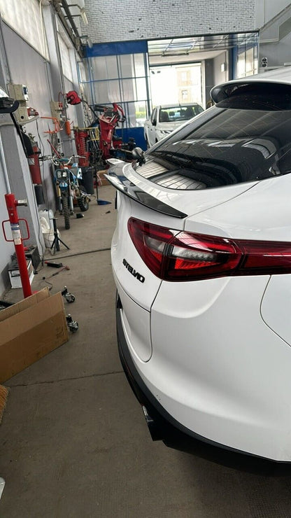 SPOILER COFANO ADATTA A ALFA ROMEO STELVIO SPORTIVO IN ABS NERO LUCIDO VELOCE ..