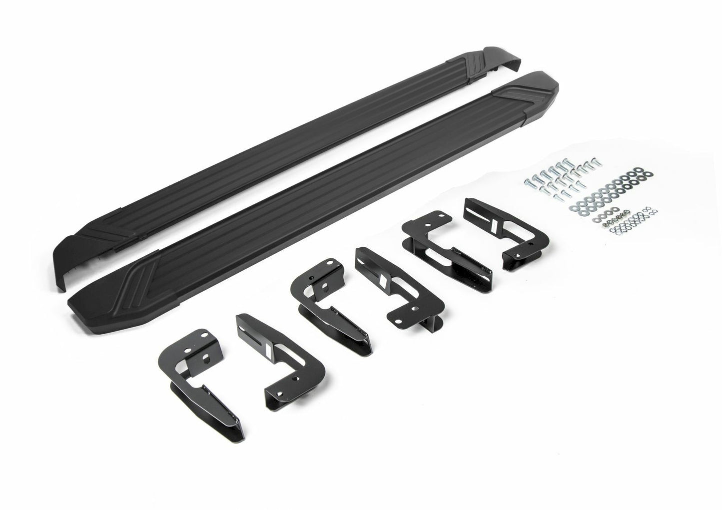 Side Steps Under Door Aluminum for Mitsubishi Pajero 2007-2015 Basic Black 