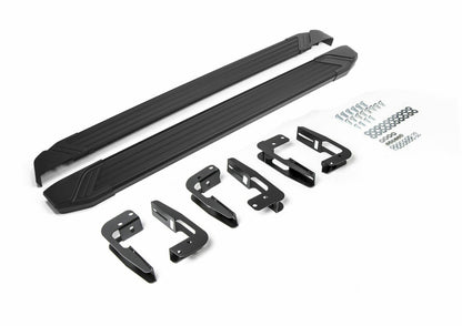 Side Steps Under Door Aluminum for Mitsubishi Pajero 2007-2015 Basic Black 