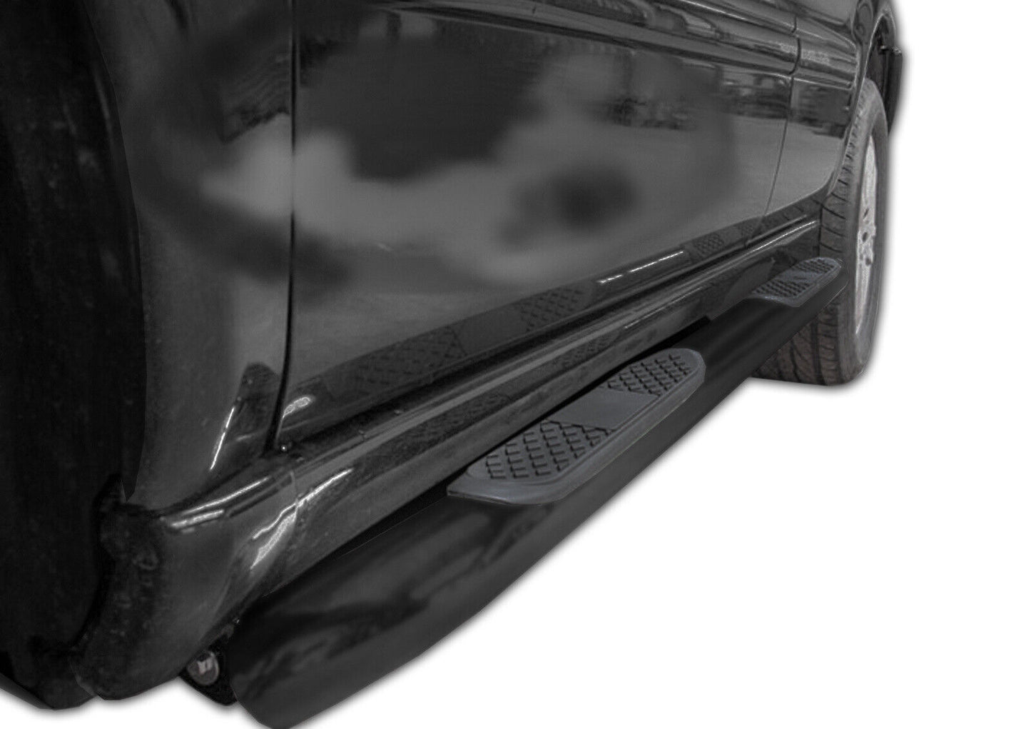 BLACK SIDE STEPS INOX for MERCEDES ML W163 1998-2005 