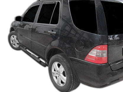 BLACK SIDE STEPS INOX for MERCEDES ML W163 1998-2005 