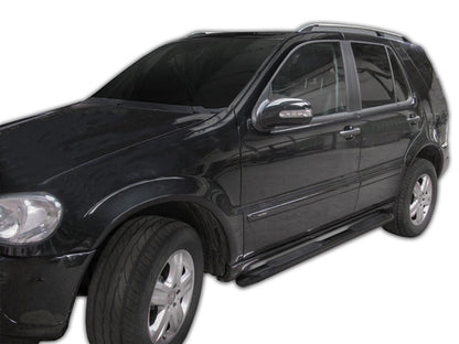 BLACK SIDE STEPS INOX for MERCEDES ML W163 1998-2005 