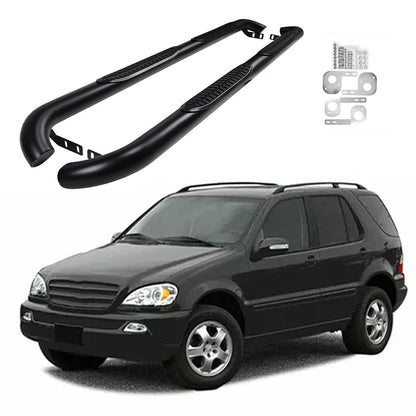 BLACK SIDE STEPS INOX for MERCEDES ML W163 1998-2005 