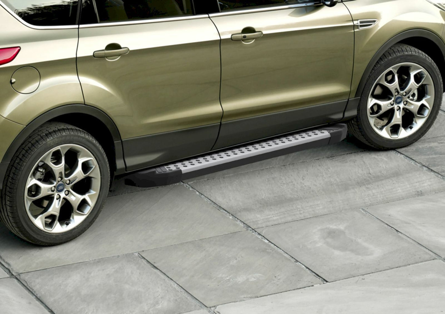 RIVAL Pedane Laterale Sottoporta Alluminio per Ford Kuga 2008-2013 Advanced