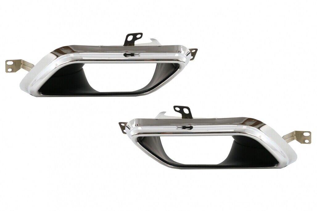 DIFFUSORE NERO POSTERIORE ABS TERMINALI INOX CROMATO PER RANGE ROVER VELAR