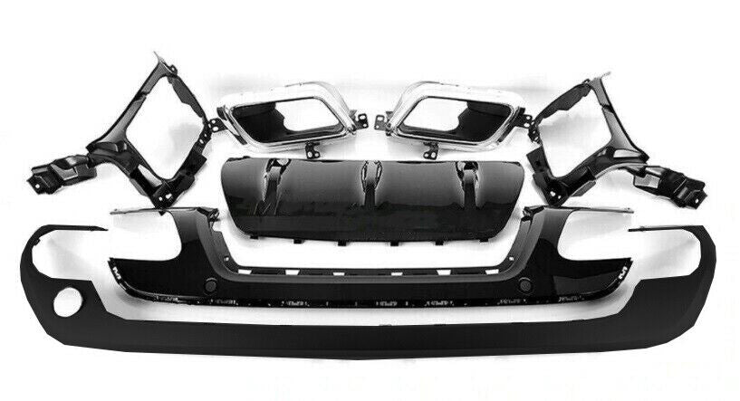 DIFFUSORE NERO POSTERIORE ABS TERMINALI INOX CROMATO PER RANGE ROVER VELAR