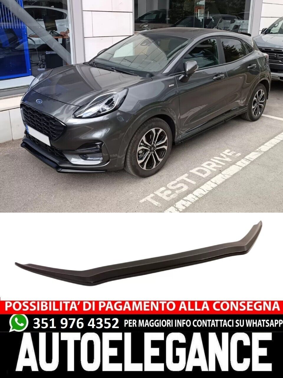 SPLITTER SUITABLE FOR PUMA ST-LINE 2019+ GLOSSY BLACK 