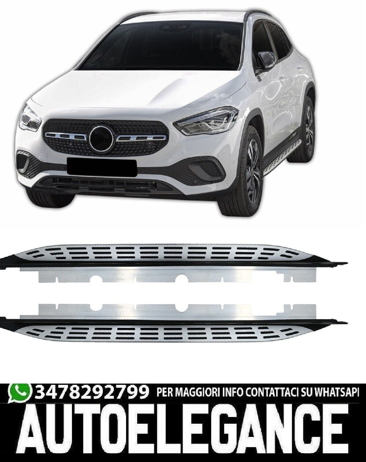 SIDE STEPS UNDER DOOR SUITABLE for MERCEDES GLA H247 from 2019 SUV 
