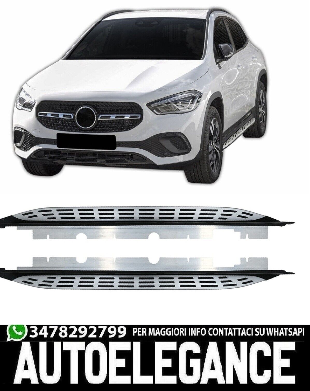 CALANDRA PER MERCEDES GLA H247 2020+ GRIGLIA ANTERIORE AMG PANAMERICANA NERA