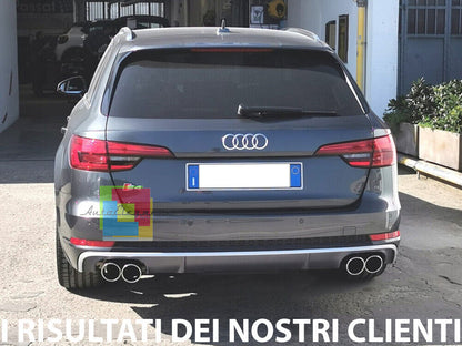 UNDER BUMPER ABS REAR DIFFUSER SUITABLE FOR AUDI A4 B9 8W S4 FOR SLINE with black tips 