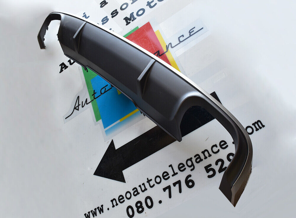 UNDER BUMPER ABS REAR DIFFUSER SUITABLE FOR AUDI A4 B9 8W S4 FOR SLINE with black tips 